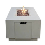 Sedona 66" L X 32 W X 22" H Concrete Fire Pit Table with Pull-Out Propane Tank Drawer by AMS Fireplace