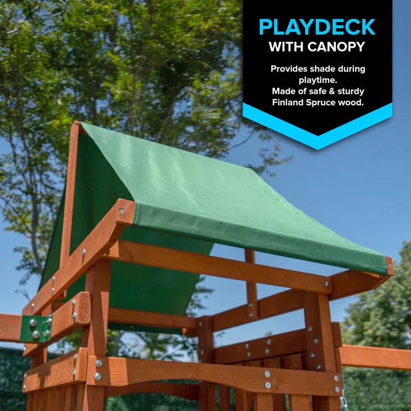 Sherwood kids swing set with Lifetime Warranty on 8' Double Wall Slide