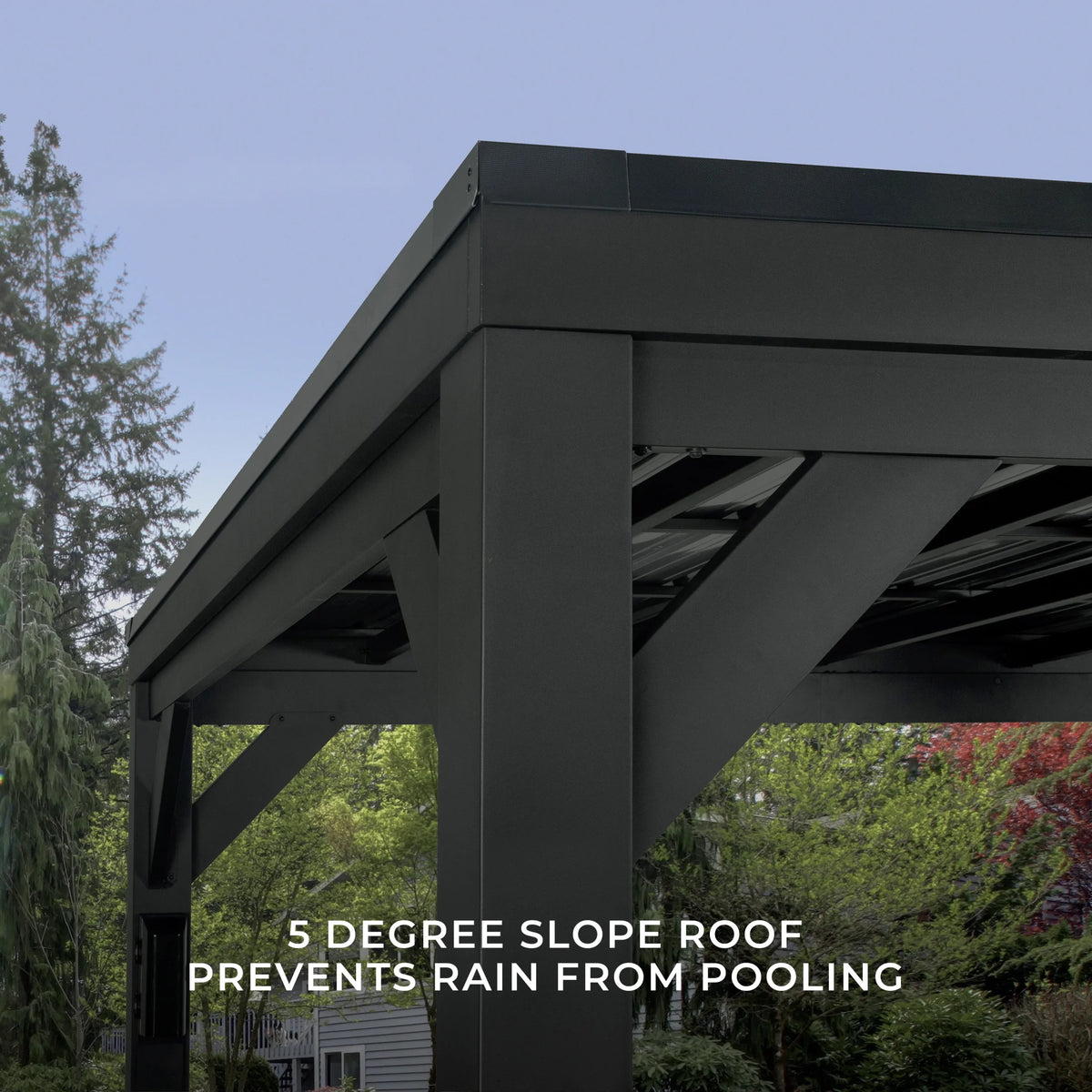 Stonebridge 20' X 9.5' Galvanized Steel Gazebo, Steel Roof, Powerport