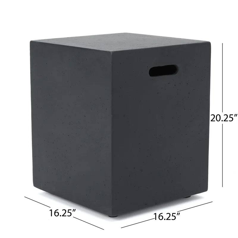 Belle 15" H X 56" W Concrete Propane Outdoor Gas Fire Pit Table