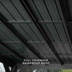Stonebridge 20' X 9.5' Galvanized Steel Gazebo, Steel Roof, Powerport