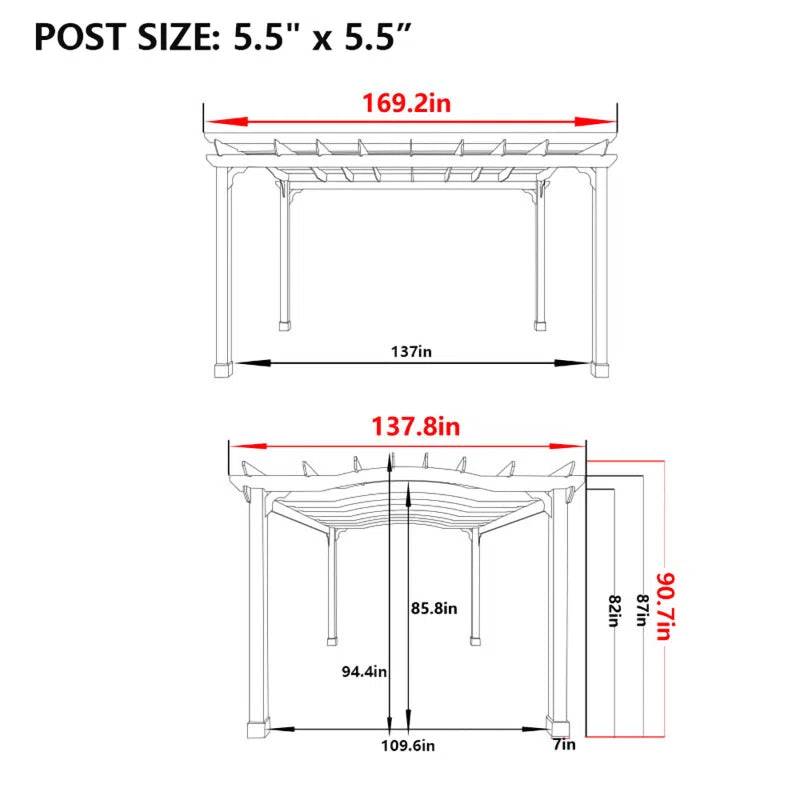 Solid Wood Pergola