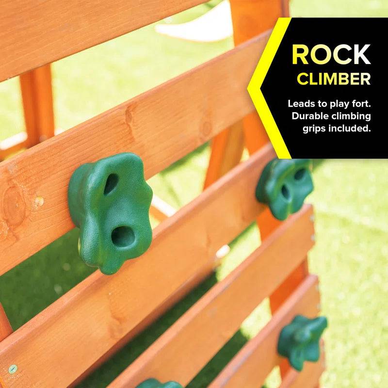 Sherwood kids swing set with Lifetime Warranty on 8' Double Wall Slide
