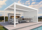 Aluminum Pergola with Roller Shade, 1 Short Side