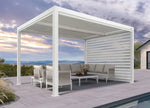 Aluminum Pergola with Roller Shade, 1 Short Side