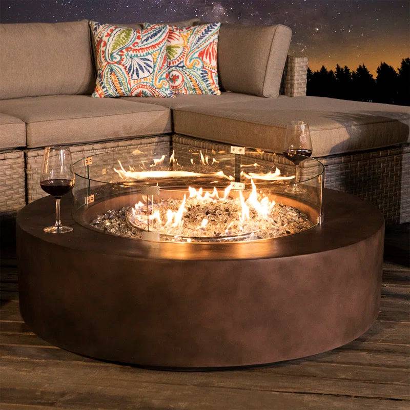 Koby Concrete natural gas fire pit outdoor Table