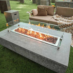 Elementi Fire Hampton Rectangle Concrete propane Fire pit Table