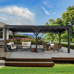 Stonebridge 20' X 9.5' Galvanized Steel Gazebo, Steel Roof, Powerport