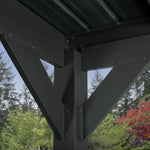 Stonebridge 20' X 9.5' Galvanized Steel Gazebo, Steel Roof, Powerport