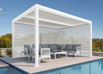 Aluminum Pergola with Roller Shade, 1 Long Side and 1 Short Side