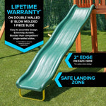 Sherwood kids swing set with Lifetime Warranty on 8' Double Wall Slide