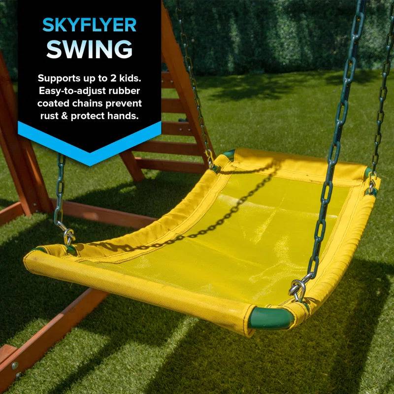 Sherwood kids swing set with Lifetime Warranty on 8' Double Wall Slide
