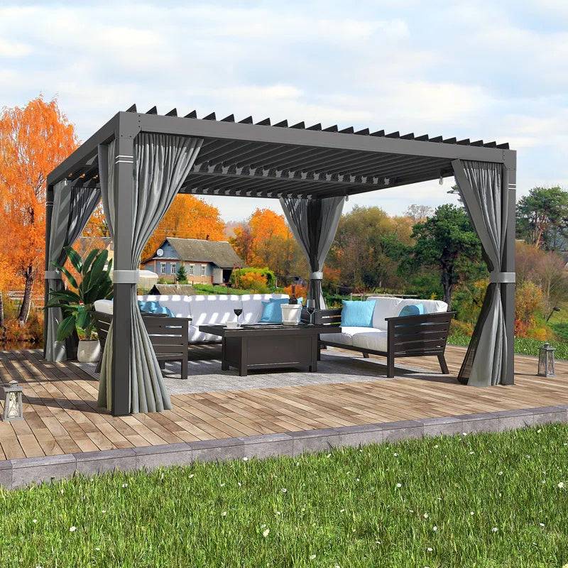 Outdoor Louvered Aluminum Pergola