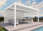 Aluminum Pergola with Roller Shade, 1 Long Side